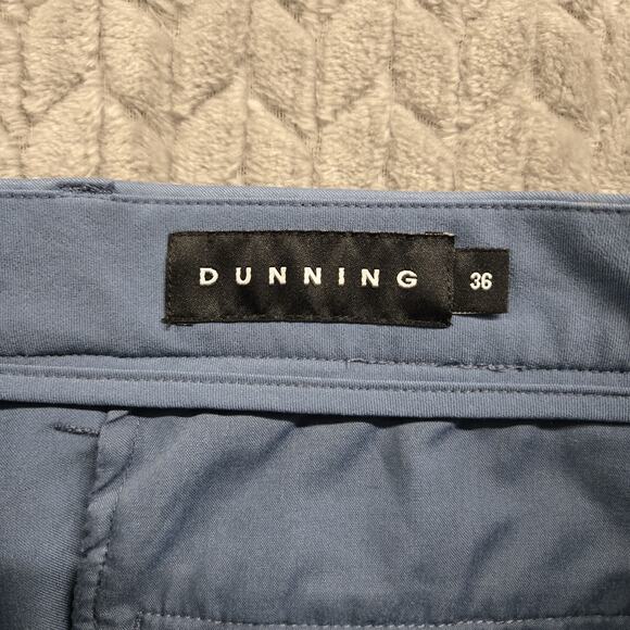 Dunning Golf Player Fit Woven 10" Short Mens 36 Solid Blue Performance Chino - Picture 2 of 10